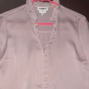 Express Women's Mauve Button-Down Blouse